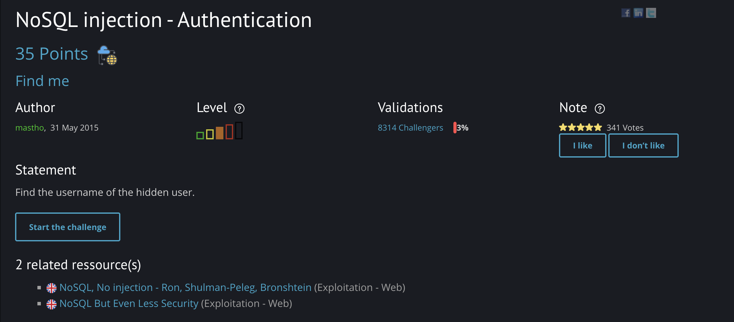 Authentication Challenge