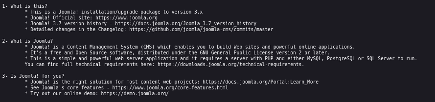 Joomla Version