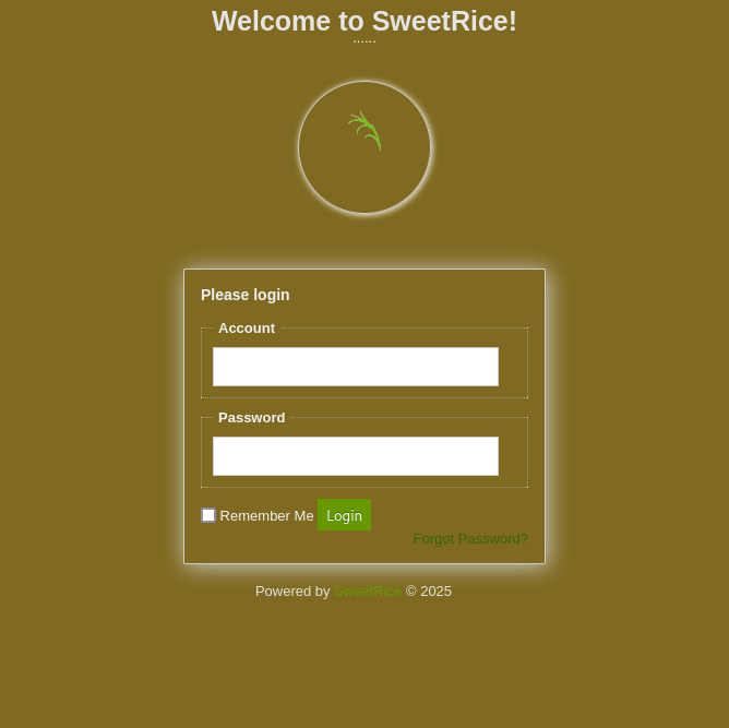 SweetRice Login