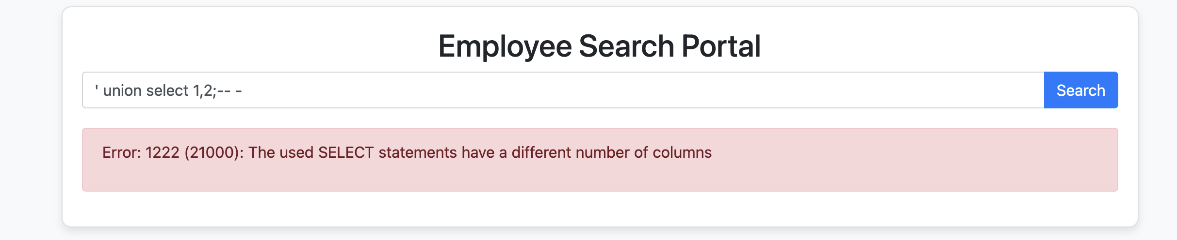 2 columns error
